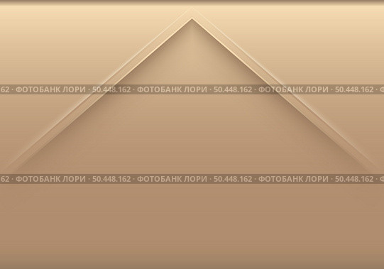 3D luxury template golden arrow paper cut style background. Elegant gold triangle backdrop. Vector graphic illustration. Стоковая иллюстрация, агентство Ingram Publishing / Фотобанк Лори