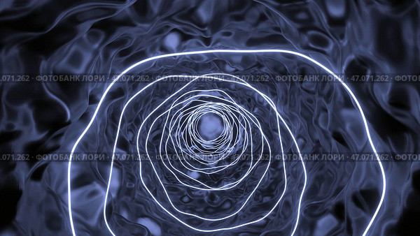 A bright background with backlighting of neon colors that rotates and spins in different directions in animation. Стоковая иллюстрация, иллюстратор David Kashakhi / Фотобанк Лори