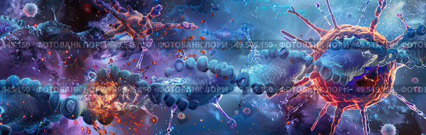 A computer generated composition featuring a myriad of peculiar and unconventional objects arranged in a chaotic yet intriguing display. Стоковое AI-изображение, AI-художник Данила Большаков / Фотобанк Лори