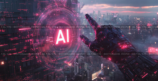 A hand pointing to the letter A. Стоковое AI-изображение, AI-художник Ярославский Максим / Фотобанк Лори