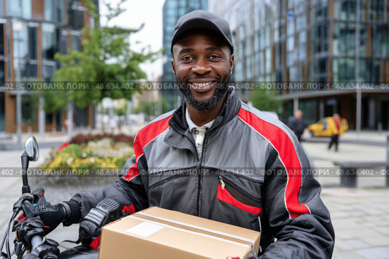 A man wearing a black jacket and a red. Стоковое AI-изображение, AI-художник Ярославский Максим / Фотобанк Лори