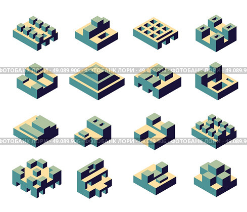 A set of abstract. A set of abstract geometric geometrical figure. Стоковая иллюстрация, агентство Ingram Publishing / Фотобанк Лори