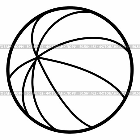 A simple black and white illustration of a basketball. Perfect for use in sports. game. or team related projects. Стоковая иллюстрация, агентство Ingram Publishing / Фотобанк Лори