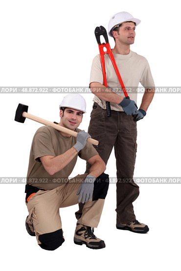 A team of labourers. Стоковое фото, агентство Ingram Publishing / Фотобанк Лори