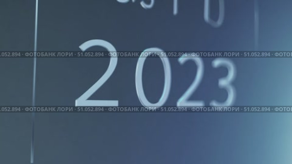 A Transition Through Time: Capturing the Shift from 2025 to 2124, Showcasing an Intriguing Perspective on Future Dates and Their Implications. Стоковое AI-видео, аниматор Владимир Федоров / Фотобанк Лори