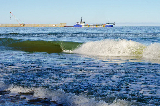 A vessel for deepening and cleaning water bodies. Dredging vessel technical fleet. Стоковое фото, фотограф Zima Nadezhda / Фотобанк Лори