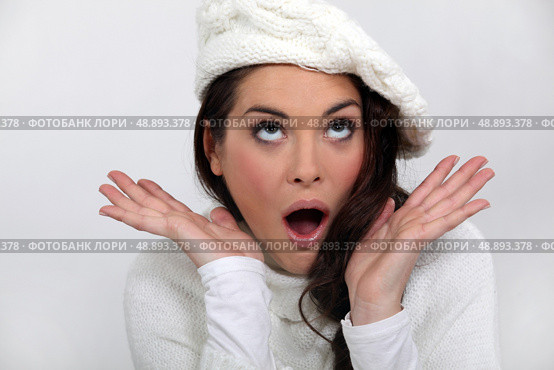 a woman very surprised. Стоковое фото, агентство Ingram Publishing / Фотобанк Лори