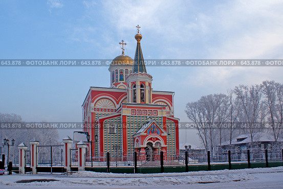 Абаканский городской храм в честь святых равноапостольных Константина и Елены (2009 год). Стоковое фото, фотограф Игорь Боголюбов / Фотобанк Лори
