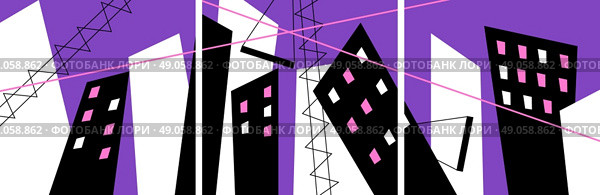Absract construction triptych. Стоковая иллюстрация, агентство Ingram Publishing / Фотобанк Лори