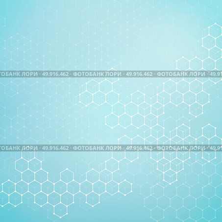 Abstract background. Structure molecule of DNA and neurons. Medicine, science. Vector illustration. Стоковая иллюстрация, агентство Ingram Publishing / Фотобанк Лори