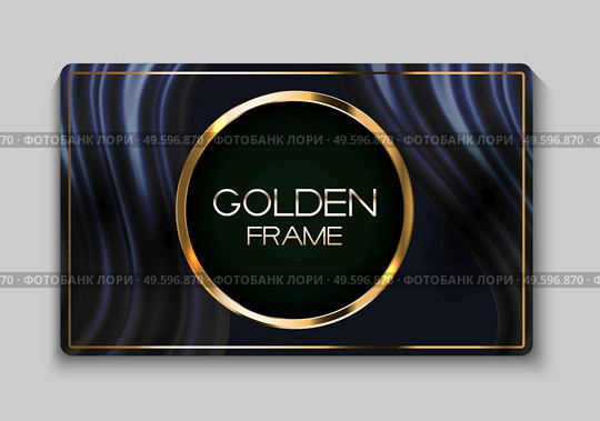 Abstract Card with Golden Frame Vector Illustration EPS10. Abstract Card with Golden Frame Vector Illustration. Стоковая иллюстрация, агентство Ingram Publishing / Фотобанк Лори