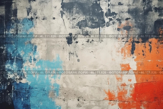 Abstract expressionist painting with bold colors. Стоковое AI-изображение, AI-художник Иван Рябоконь / Фотобанк Лори