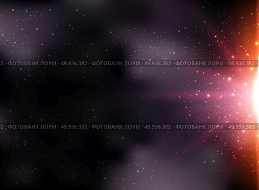 Abstract futuristic infinite universe space on dark violet background with lighting effect. Vector illustration. Стоковая иллюстрация, агентство Ingram Publishing / Фотобанк Лори