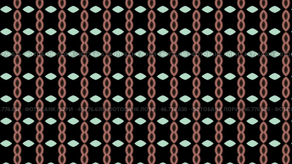 Abstract ovals and rhombuses arranged symmetrically in rows blinking on black background, seamless loop, motion graphics. Стоковая иллюстрация, иллюстратор David Kashakhi / Фотобанк Лори