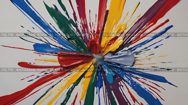 Abstract paint strokes arranged in different directions on background. Стоковое AI-видео, аниматор Дмитрий Нечаев / Фотобанк Лори