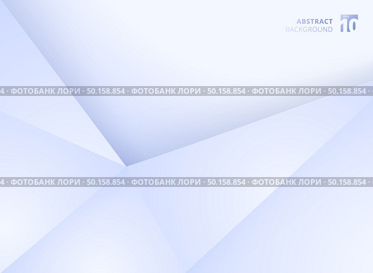 Abstract template geometric triangles white and blue gradient color modern background paper fold style. You can use for brochure, presentation, poster, leaflet, flyer, print, advertising, banner web, website. Vector illustration. Стоковая иллюстрация, агентство Ingram Publishing / Фотобанк Лори