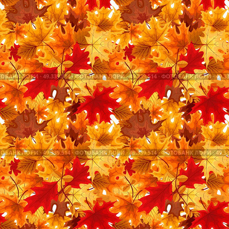 Abstract Vector Illustration Seamless Pattern Background with Falling Autumn Leaves. EPS10. Abstract Vector Illustration Seamless Pattern Background with Fa. Стоковая иллюстрация, агентство Ingram Publishing / Фотобанк Лори