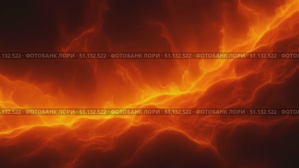 Абстрактная огненно-оранжевая текстура, напоминающая раскаленную лаву / Abstract orange and red fiery texture resembling molten lava. Стоковое AI-видео, аниматор DeFusum / Фотобанк Лори