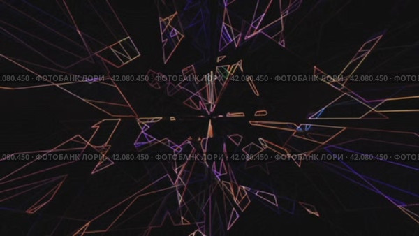 Абстрактный фон с линиями. Лазеры. Лазерная проекция. Циклическое видео. Стоковая анимация, аниматор Семён Прудий / Фотобанк Лори
