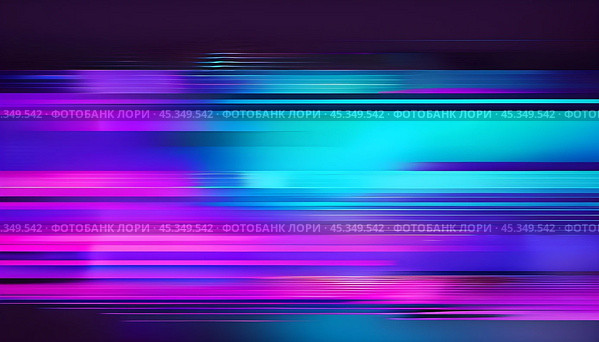 Абстрактный неоновый фон с эффектом глитча. Стоковое AI-изображение, AI-художник Ирина Першина / Фотобанк Лори