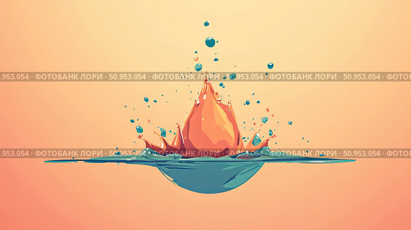 adhesion disintegrating water drop ai generated. Стоковое AI-изображение, AI-художник Vectorwin / Фотобанк Лори