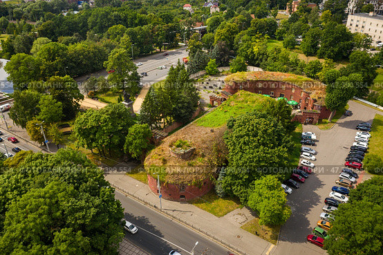 Aerial view of the Astronomic Bastion in Kaliningrad (2021 год). Стоковое фото, фотограф Константин Тронин / Фотобанк Лори