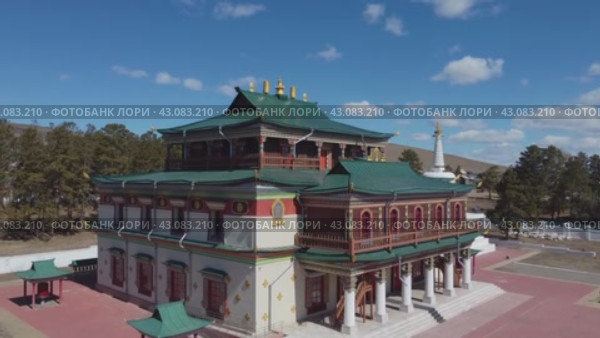 Агинский Дацан. Стоковое видео, видеограф Степан Столбовский / Фотобанк Лори
