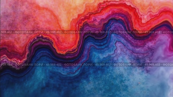 AI Generative Abstract acrylic paint Colored Wavy Background, Futuristic Animation stains. Стоковое AI-видео, аниматор Spirit River / Фотобанк Лори