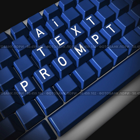 AI Text Prompt and content generator using keyword in a computer for Artificial intelligence prompting to create art as writing or images concept as a 3D illiustration. Стоковое фото, агентство Ingram Publishing / Фотобанк Лори