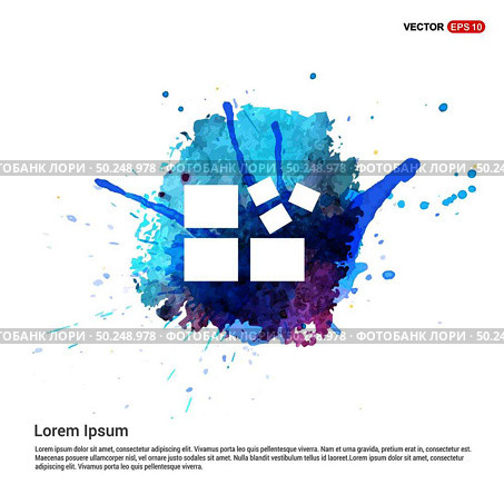 Align Icon - Watercolor Background. Стоковая иллюстрация, агентство Ingram Publishing / Фотобанк Лори