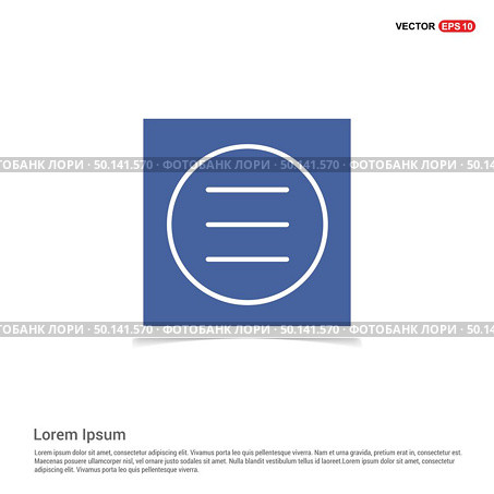 Align text icon - Blue photo Frame. Стоковая иллюстрация, агентство Ingram Publishing / Фотобанк Лори