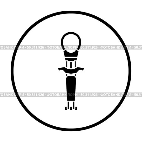 Alpinist Camalot Icon. Thin Circle Stencil Design. Vector Illustration. Стоковая иллюстрация, агентство Ingram Publishing / Фотобанк Лори