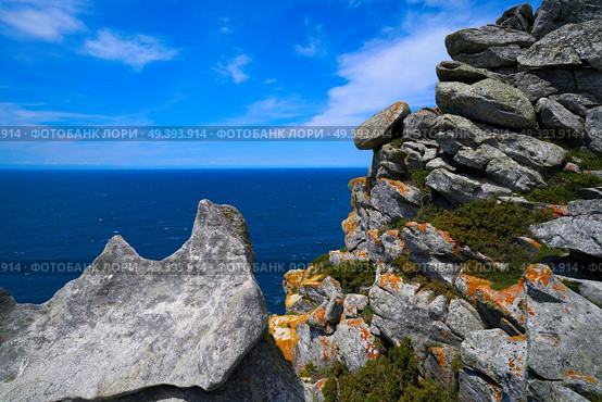 Alto do Principe high view point in Islas Cies islands of Vigo at Spain. Стоковое фото, агентство Ingram Publishing / Фотобанк Лори