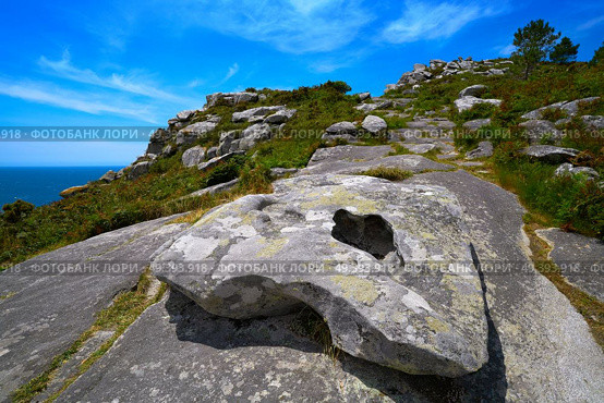 Alto do Principe high view point in Islas Cies islands of Vigo at Spain. Стоковое фото, агентство Ingram Publishing / Фотобанк Лори