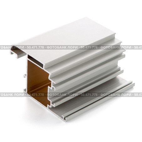 Aluminum profile accessory isolated on white background. Стоковое фото, агентство Ingram Publishing / Фотобанк Лори