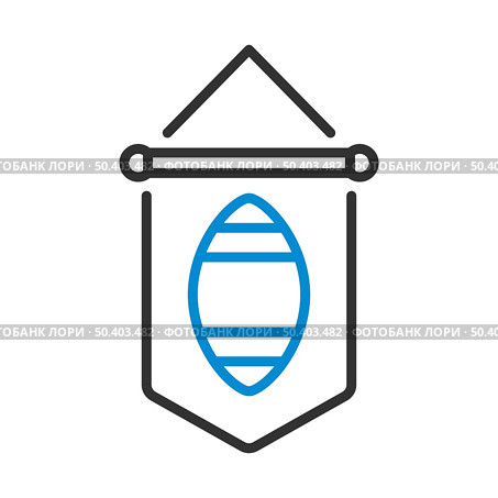 American Football Pennant Icon. Editable Bold Outline With Color Fill Design. Vector Illustration. Стоковая иллюстрация, агентство Ingram Publishing / Фотобанк Лори