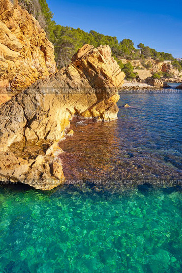 Ametlla L’ametlla de mar beach illot in Costa dorada of Tarragona in Catalonia. Стоковое фото, агентство Ingram Publishing / Фотобанк Лори
