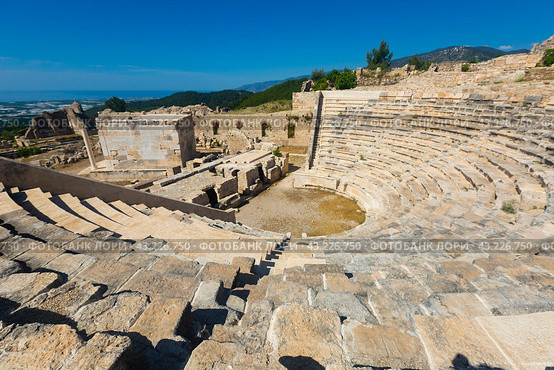 Amphitheater in the ancient Lycian city of Rhodiapolis. Стоковое фото, фотограф Яков Филимонов / Фотобанк Лори