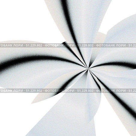 An abstract background with a gradient shape similar to a flower or a bow with a pointillism effect. Стоковая иллюстрация, иллюстратор Marina Blazarenko / Фотобанк Лори