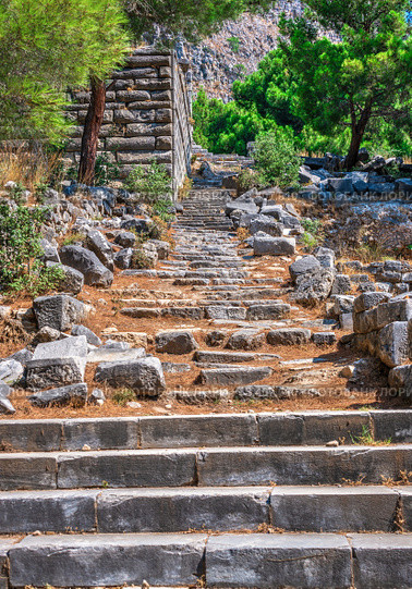 Ancient Greek city Priene on the western coast of Turkey (2019 год). Стоковое фото, фотограф Sergii Zarev / Фотобанк Лори