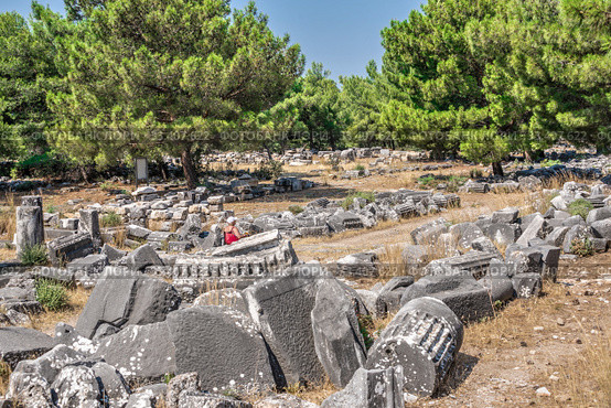 Ancient Greek city Priene on the western coast of Turkey (2019 год). Стоковое фото, фотограф Sergii Zarev / Фотобанк Лори
