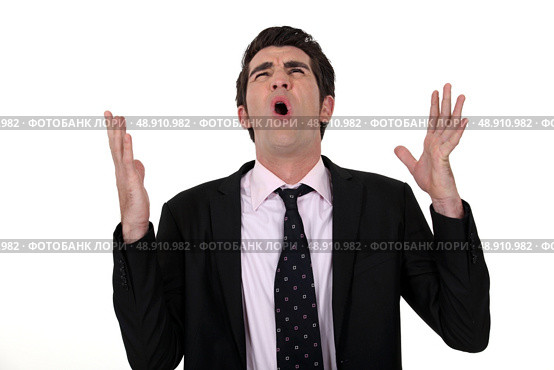 angry businessman screaming. Стоковое фото, агентство Ingram Publishing / Фотобанк Лори