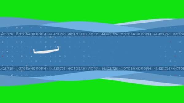Анимация движения волн синего баннера с белым символом двуручной пилы слева. На заднем плане изображены маленькие белые фигуры. Плавная закольцованная анимация в формате 4k на фоне в цветовой гамме. Стоковое видео, видеограф Карпенко Алексей / Фотобанк Лори