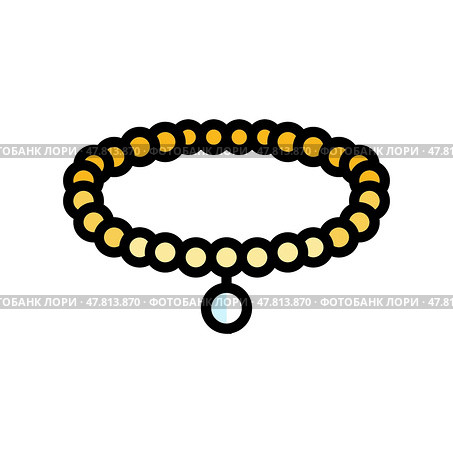 anklet jewelry fashion color icon vector illustration. Стоковая иллюстрация, иллюстратор Vectorwin / Фотобанк Лори
