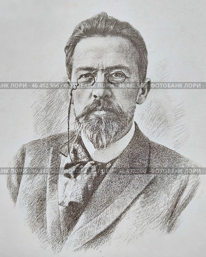 Антон Павлович Чехов (1860-1904) - русский писатель, прозаик, драматург, публицист, врач, общественный деятель в сфере благотворительности. Классик мировой литературы. Редакционное фото, фотограф Сергей Елизарьев / Фотобанк Лори