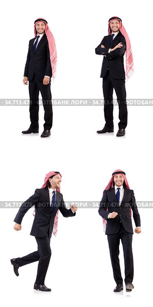 Arab businessman isolated on white. Стоковое фото, фотограф Elnur / Фотобанк Лори
