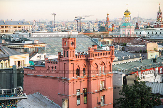 Архитектура центра Москвы сверху (2015 год). Стоковое фото, фотограф Алёшина Оксана / Фотобанк Лори