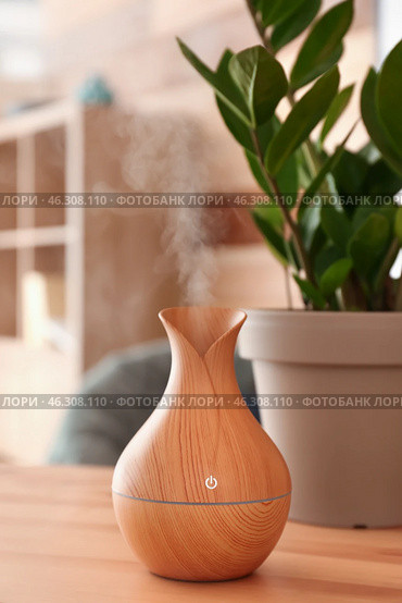 Aroma oil diffuser on table in room. Стоковое фото, фотограф Pixel_shot / Фотобанк Лори