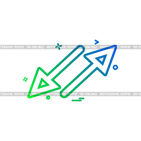 Arrow cross crossing parallel icon vector design. Стоковая иллюстрация, агентство Ingram Publishing / Фотобанк Лори