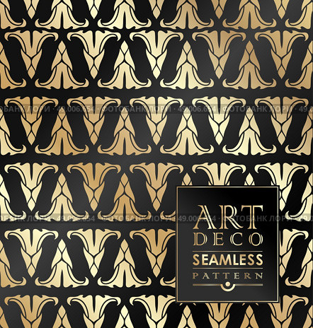 Art Deco vintage wallpaper pattern can be used for invitation, congratulation. Стоковая иллюстрация, агентство Ingram Publishing / Фотобанк Лори